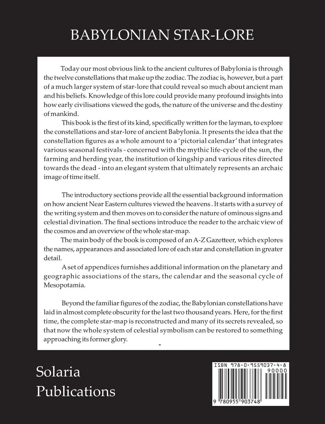 Rückseite: 9780955903748 | Babylonian Star-Lore. an Illustrated Guide to the Star-Lore and...