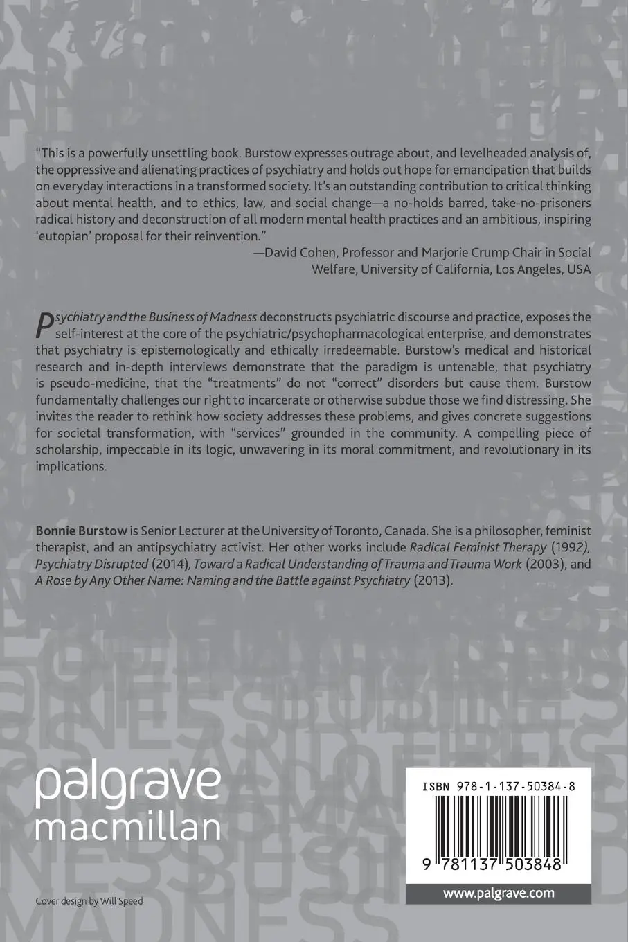 Rückseite: 9781137503848 | Psychiatry and the Business of Madness | B. Burstow | Taschenbuch | xi