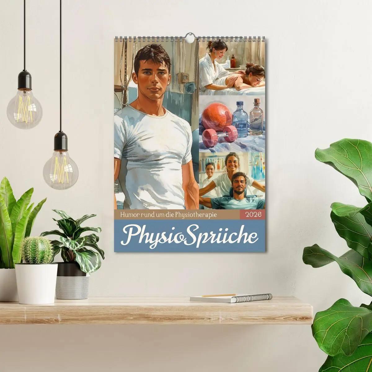 Bild: 9783516263848 | Physiosprüche (Wandkalender 2026 DIN A3 hoch), CALVENDO Monatskalender