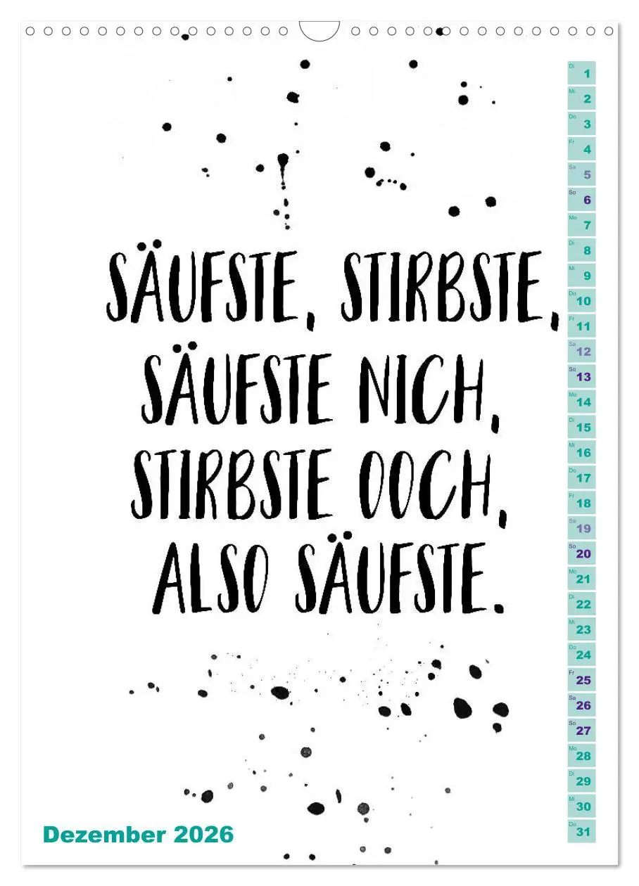 Bild: 9783516403848 | BERLINERISCH Lustige Sprüche (Wandkalender 2026 DIN A3 hoch),...