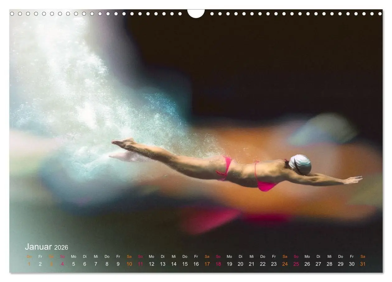 Bild: 9783516713848 | SCHWIMMGLÜCK (Wandkalender 2026 DIN A3 quer), CALVENDO Monatskalender