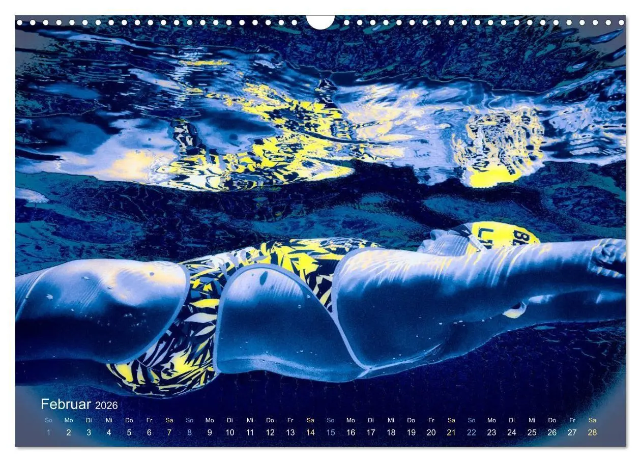 Bild: 9783516713848 | SCHWIMMGLÜCK (Wandkalender 2026 DIN A3 quer), CALVENDO Monatskalender