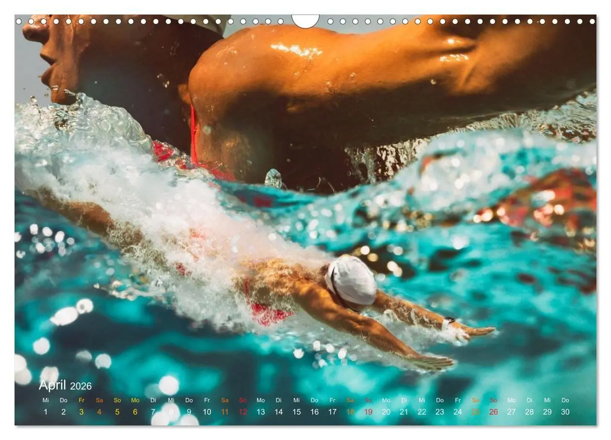 Bild: 9783516713848 | SCHWIMMGLÜCK (Wandkalender 2026 DIN A3 quer), CALVENDO Monatskalender