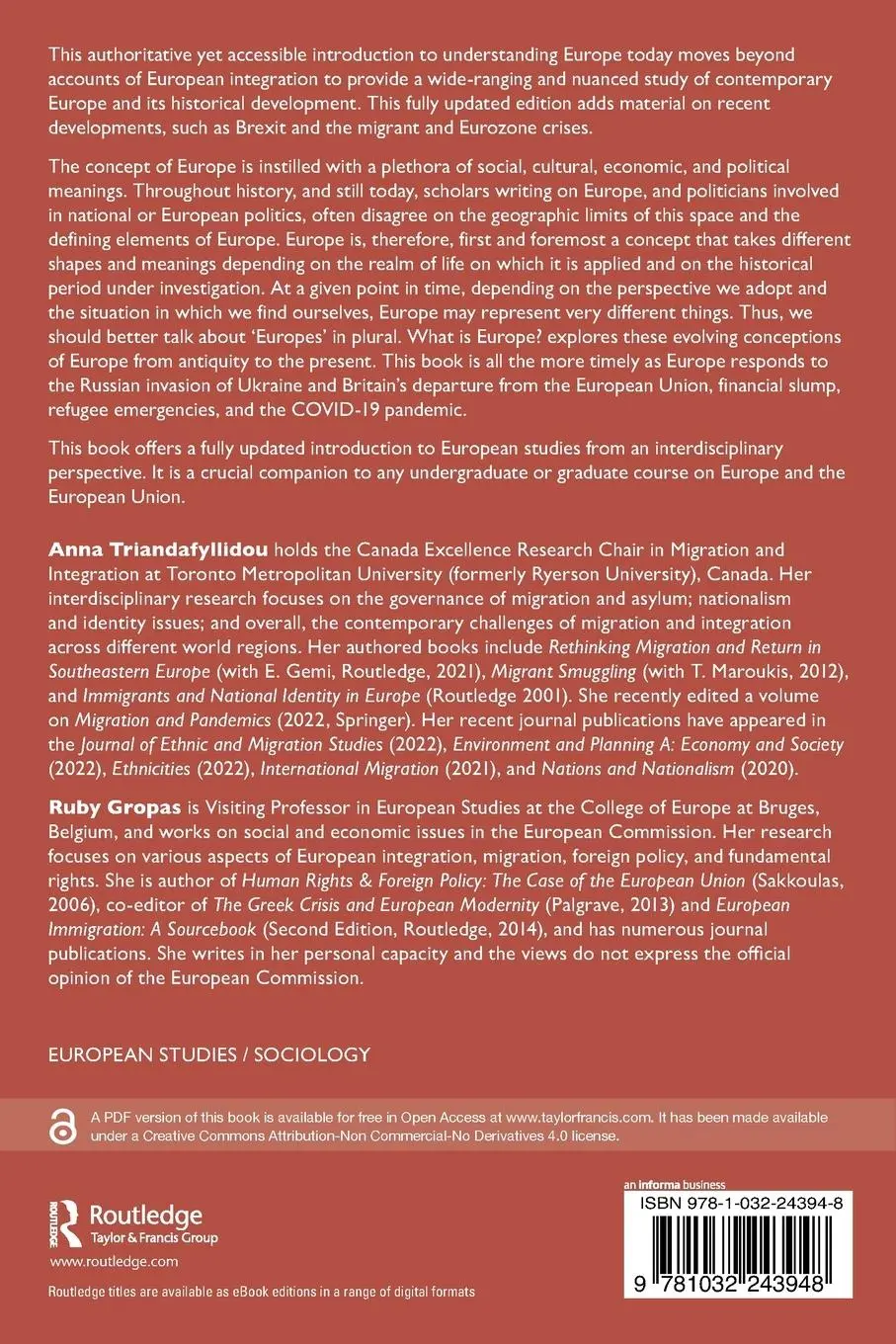 Rückseite: 9781032243948 | What is Europe? | Anna Triandafyllidou (u. a.) | Taschenbuch | 2022
