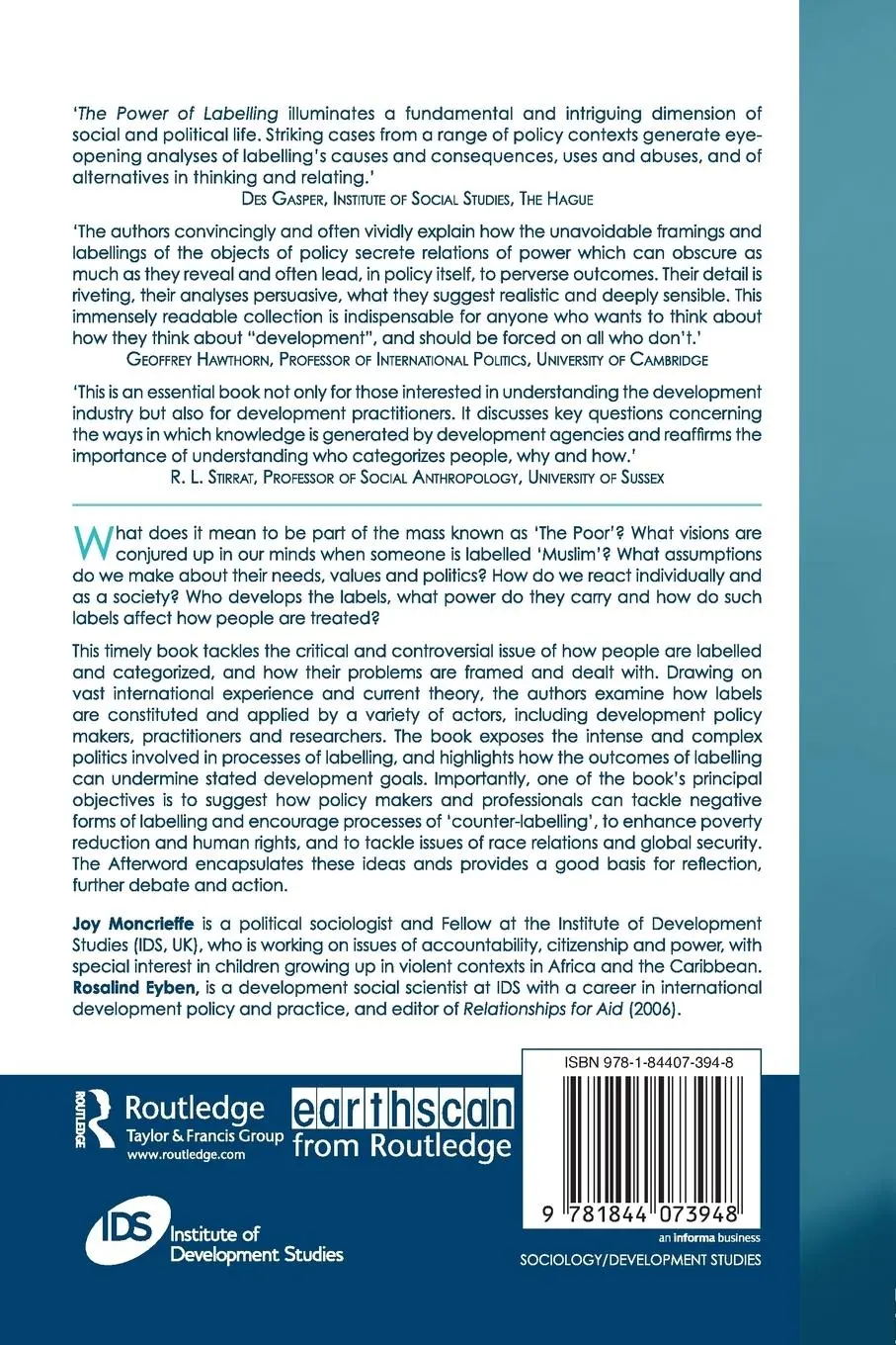 Rückseite: 9781844073948 | The Power of Labelling | How People are Categorized and Why It Matters