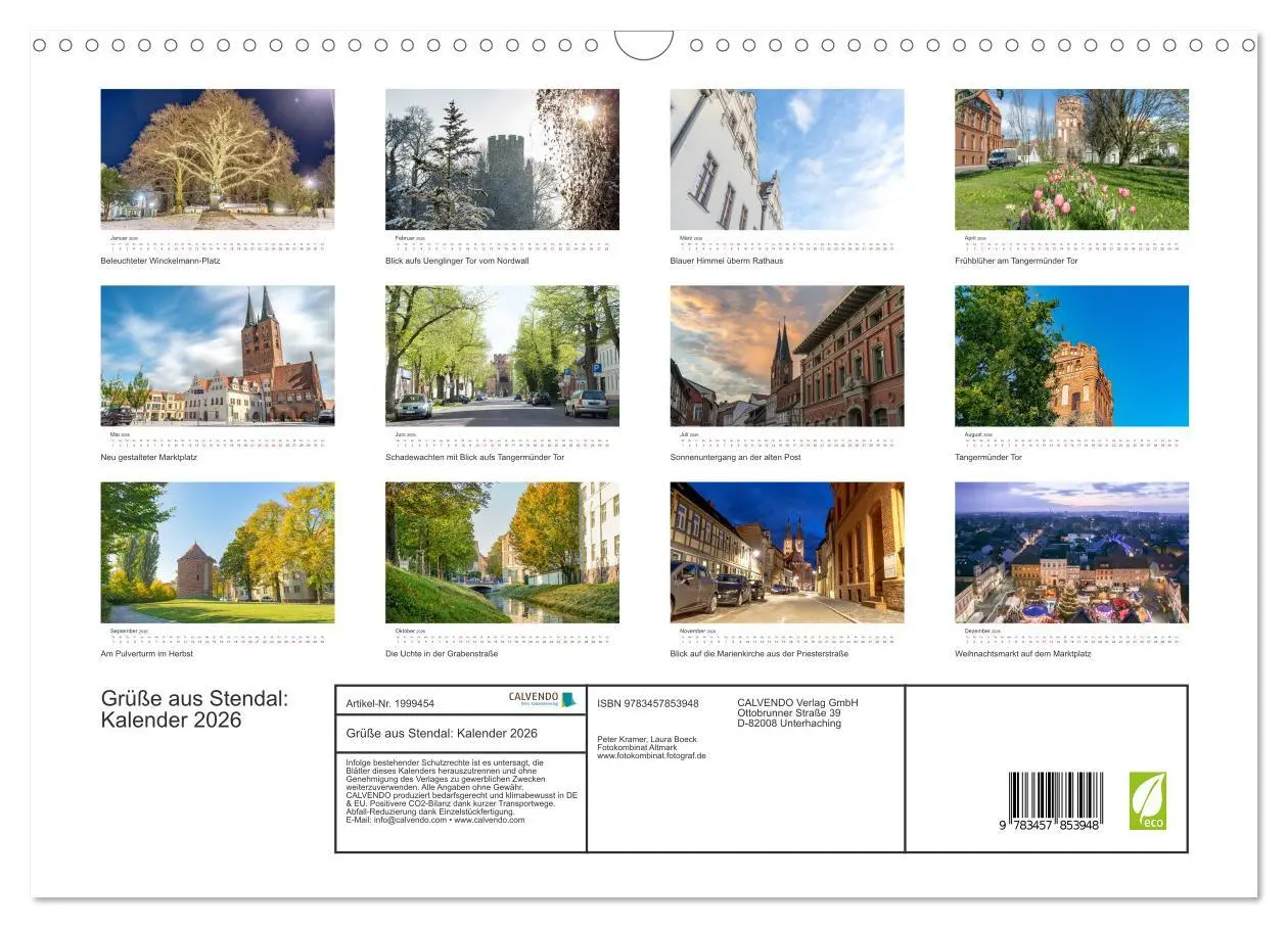 Bild: 9783457853948 | Grüße aus Stendal: Kalender 2026 (Wandkalender 2026 DIN A3 quer),...