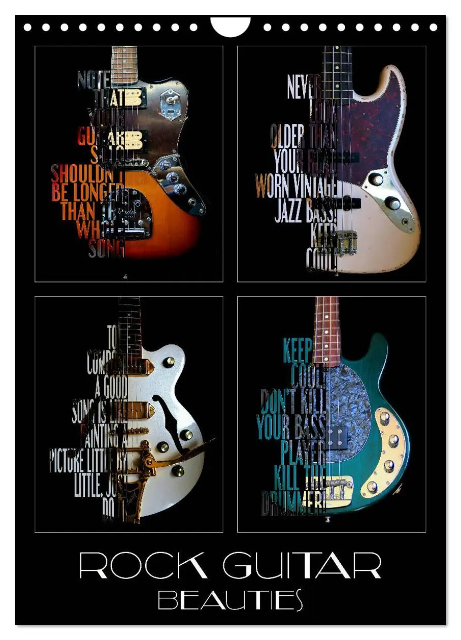 Cover: 9783516563948 | Rock Guitar Beauties (Wall Calendar 2026 DIN A4 portrait), CALVENDO...