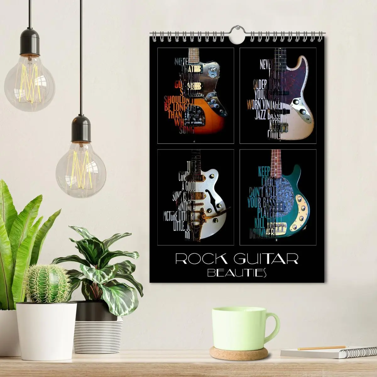 Bild: 9783516563948 | Rock Guitar Beauties (Wall Calendar 2026 DIN A4 portrait), CALVENDO...