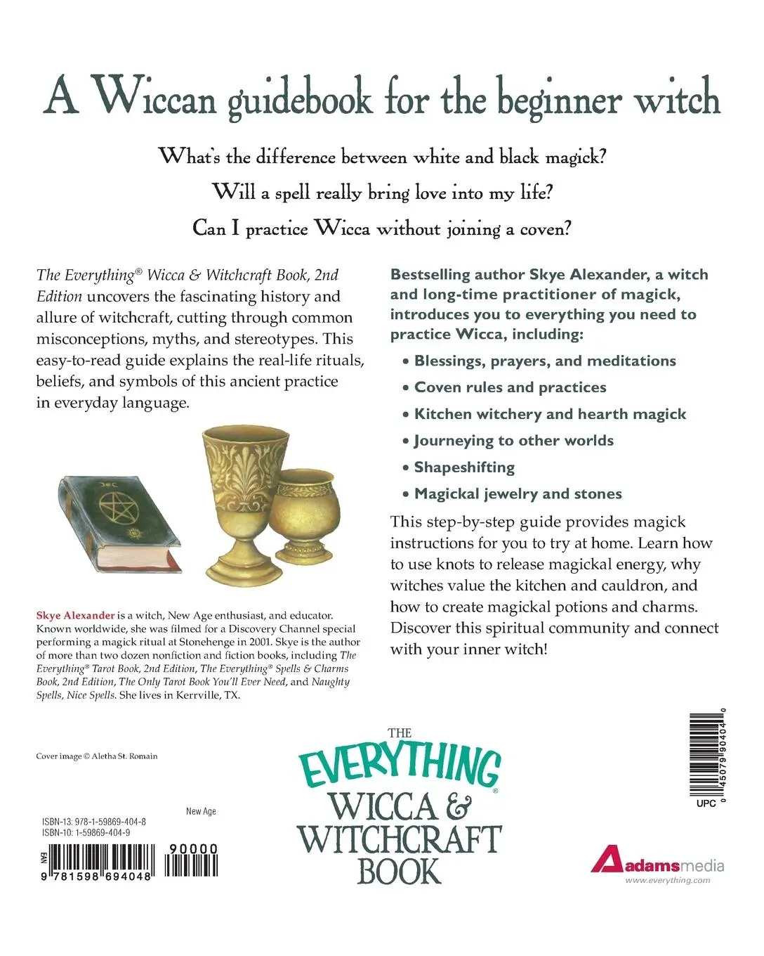 Rückseite: 9781598694048 | The Everything Wicca &amp; Witchcraft Book | Skye Alexander | Taschenbuch