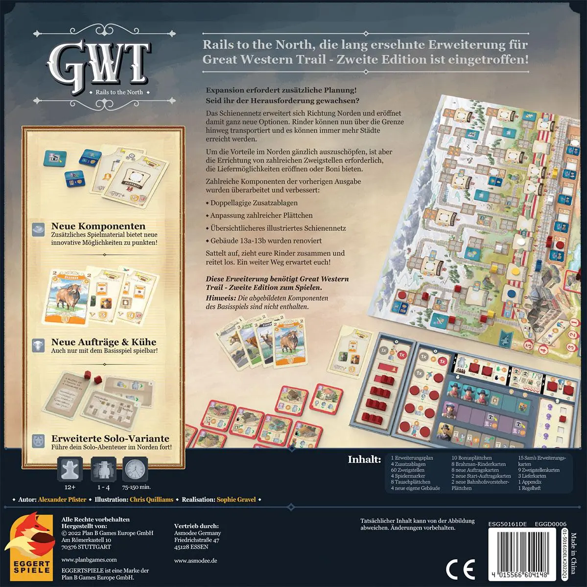 Bild: 4015566604148 | Great Western Trail - Rails to the North | Eggertspiele | Spiel | 2022