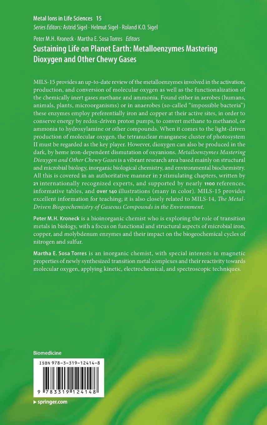 Rückseite: 9783319124148 | Sustaining Life on Planet Earth: Metalloenzymes Mastering Dioxygen...