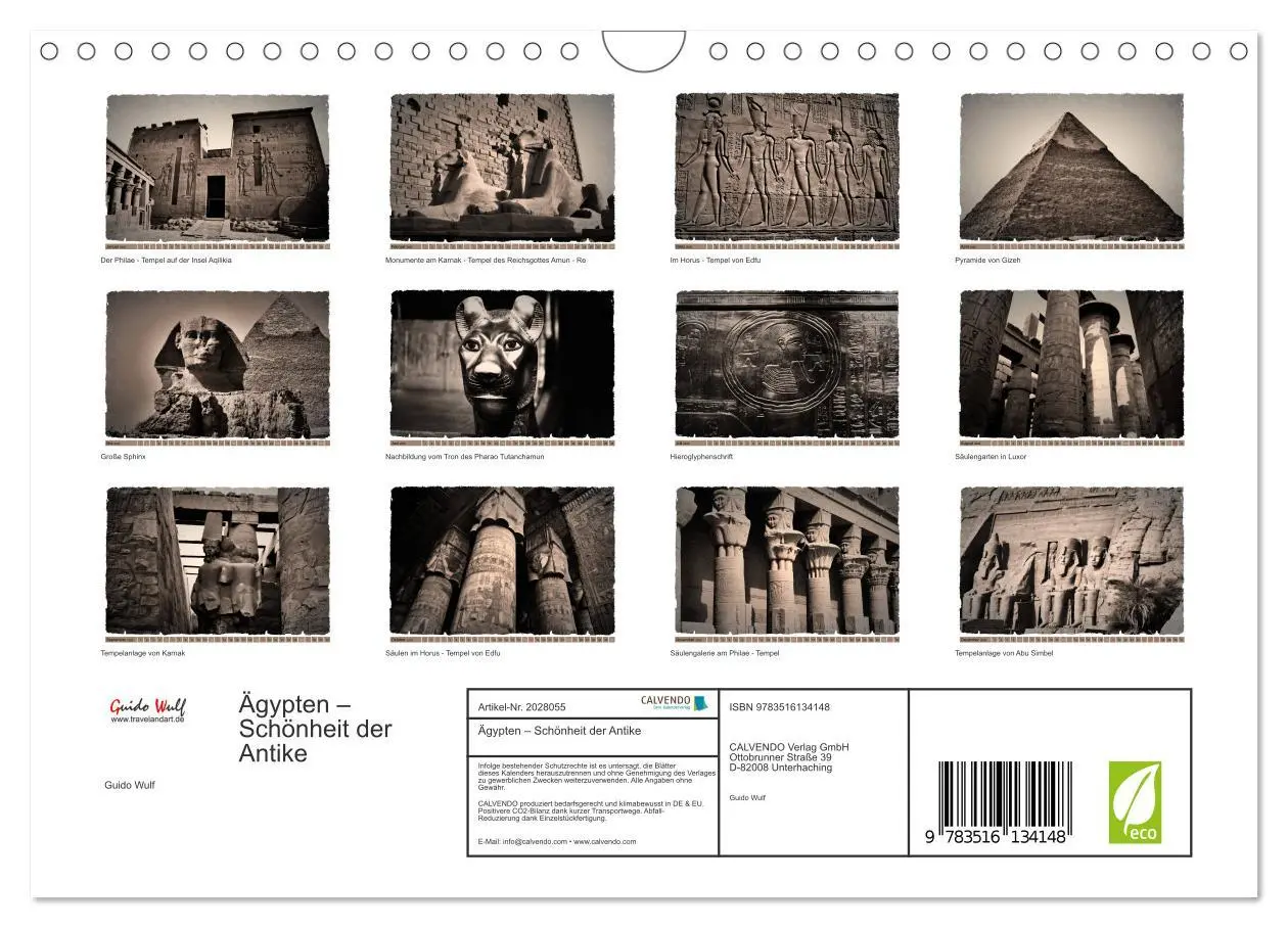 Bild: 9783516134148 | Ägypten - Schönheit der Antike (Wandkalender 2026 DIN A4 quer),...