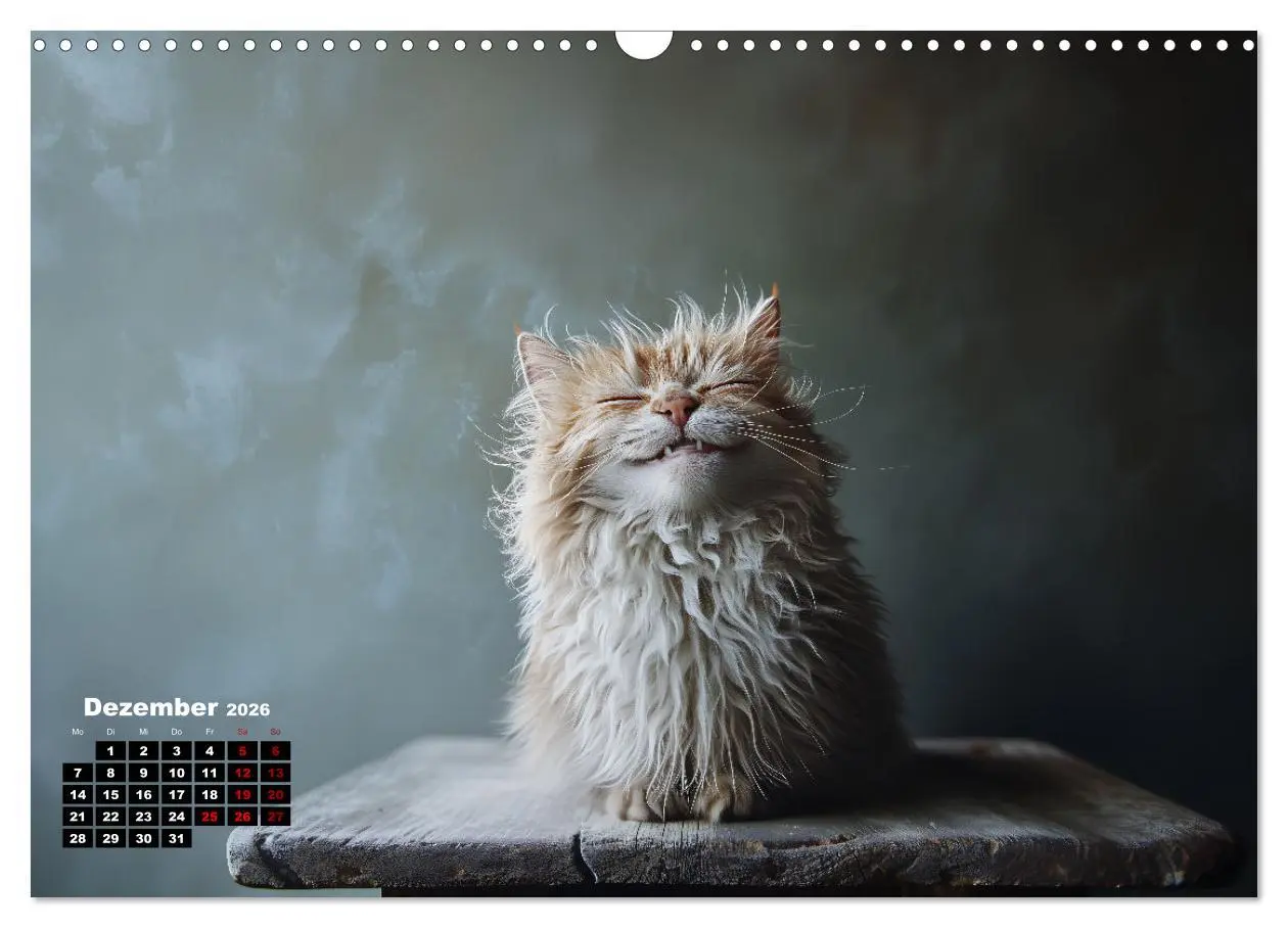 Bild: 9783457344248 | Auch Katzen lachen gern (Wandkalender 2026 DIN A3 quer), CALVENDO...