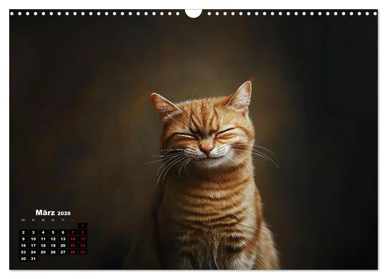 Bild: 9783457344248 | Auch Katzen lachen gern (Wandkalender 2026 DIN A3 quer), CALVENDO...