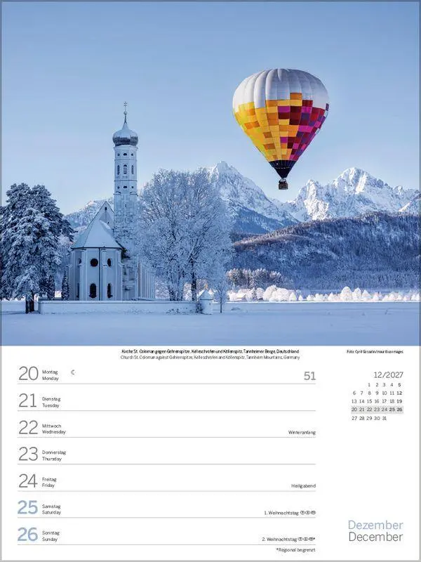 Bild: 9783819304248 | Zauber der Alpen 2027 | Korsch Verlag | Kalender | Spiralbindung