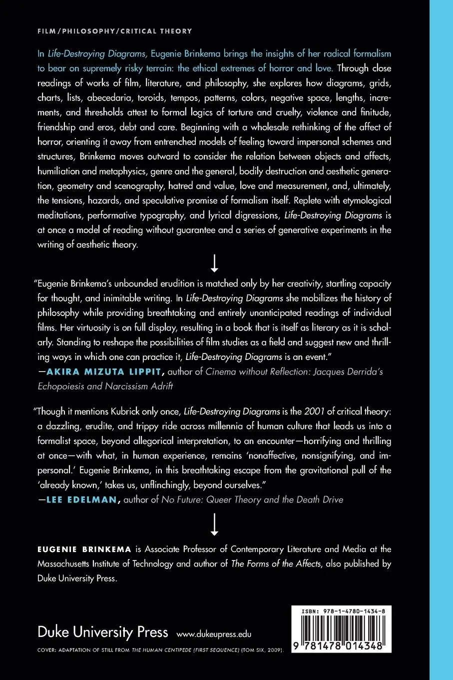 Rückseite: 9781478014348 | Life-Destroying Diagrams | Eugenie Brinkema | Taschenbuch | Englisch