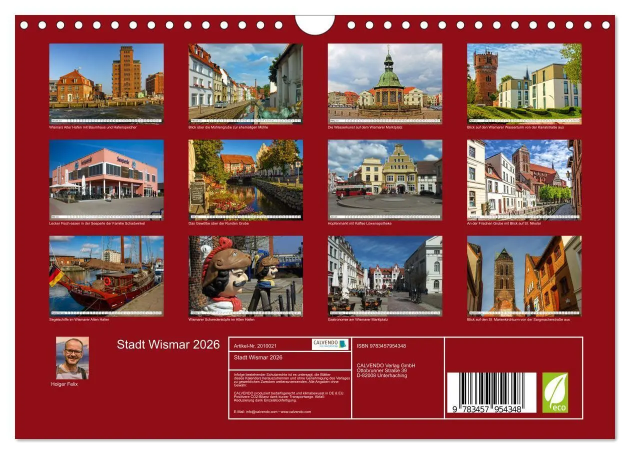 Bild: 9783457954348 | Stadt Wismar 2026 (Wandkalender 2026 DIN A4 quer), CALVENDO...