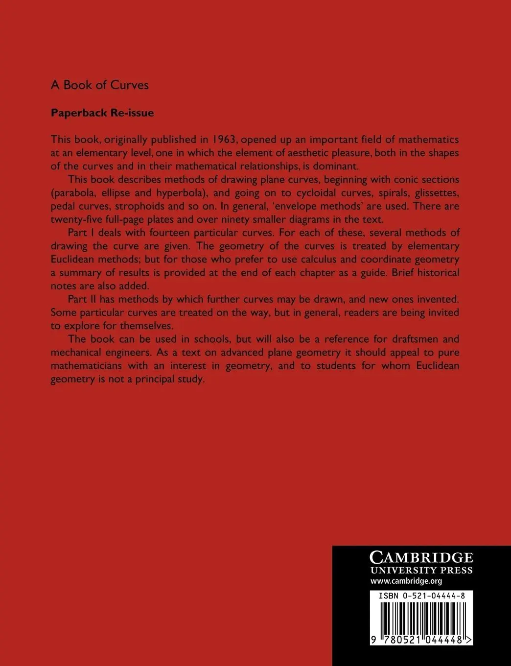 Rückseite: 9780521044448 | Book of Curves | E. H. Lockwood (u. a.) | Taschenbuch | Englisch