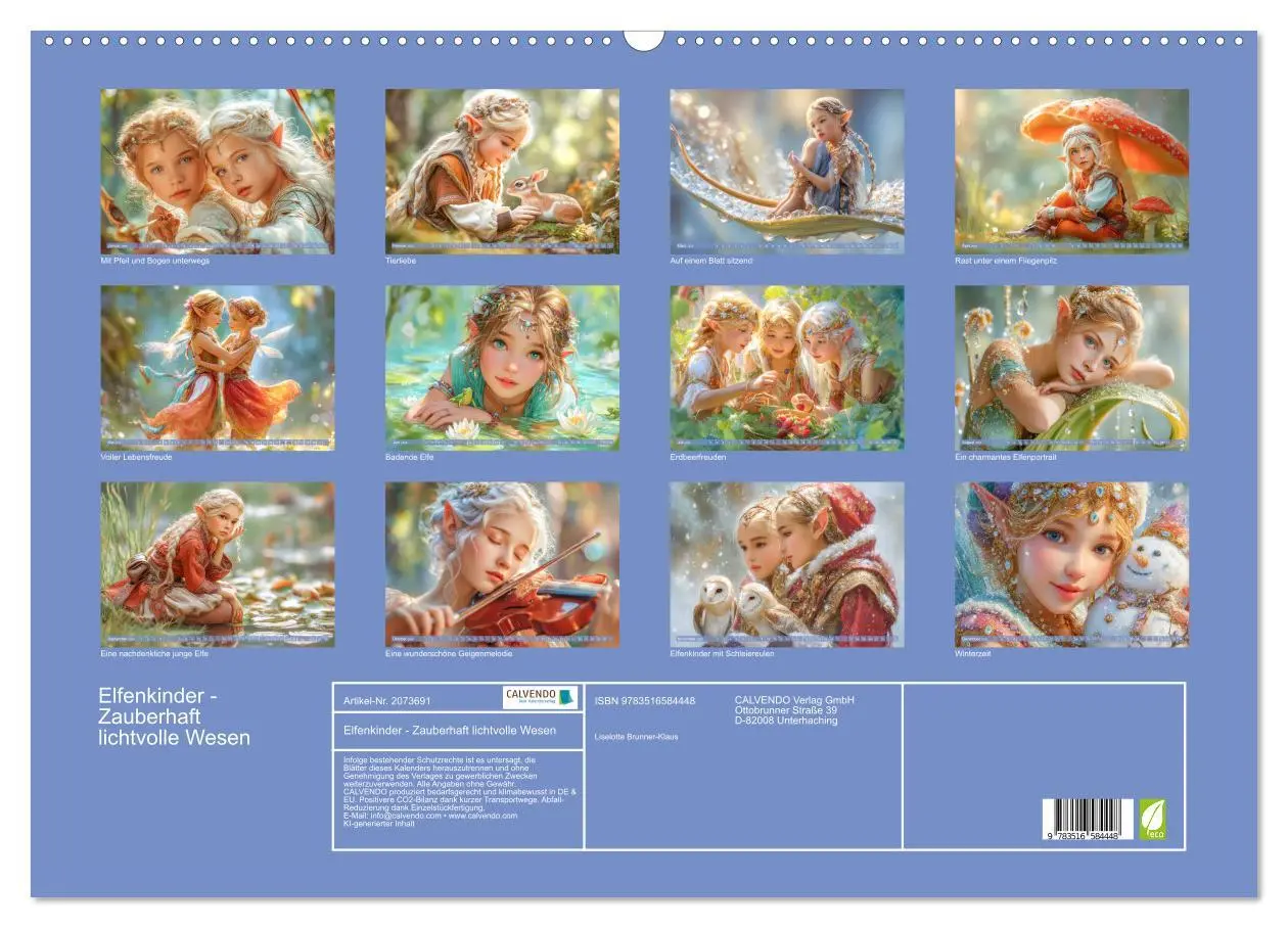 Bild: 9783516584448 | Elfenkinder - Zauberhaft lichtvolle Wesen (Wandkalender 2026 DIN A2...