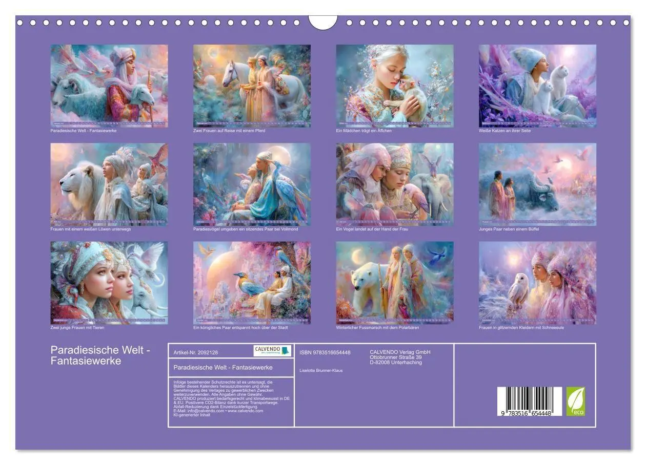 Bild: 9783516654448 | Paradiesische Welt - Fantasiewerke (Wandkalender 2026 DIN A3 quer),...