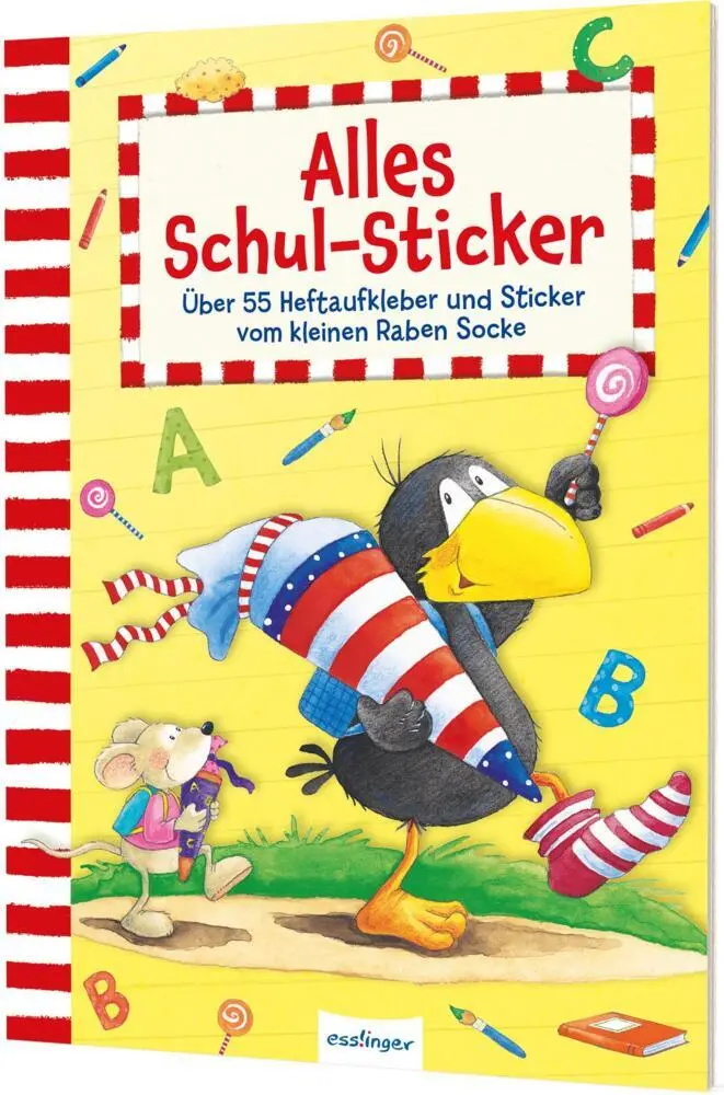Cover: 4049985004548 | Der kleine Rabe Socke: Alles Schul-Sticker | Annet Rudolph | Broschur