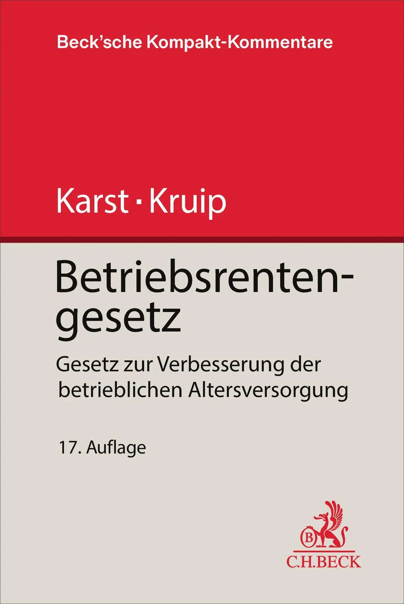 Betriebsrentengesetz. BetrAVG - Neuware