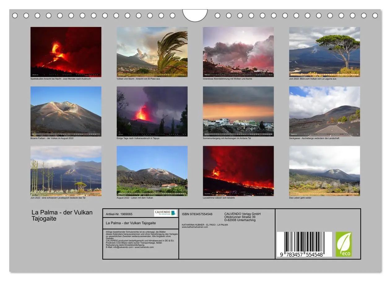 Bild: 9783457554548 | La Palma - der Vulkan Tajogaite (Wandkalender 2026 DIN A4 quer),...