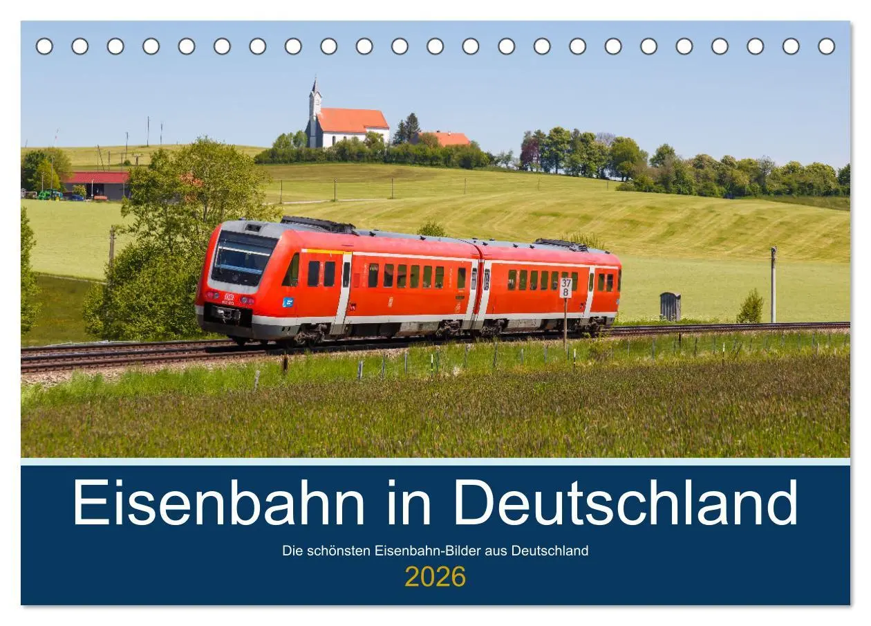 Cover: 9783457624548 | Eisenbahn in Deutschland (Tischkalender 2026 DIN A5 quer), CALVENDO...