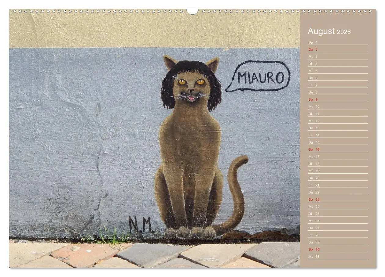 Bild: 9783457934548 | Flensburger Katzen (Wandkalender 2026 DIN A2 quer), CALVENDO...