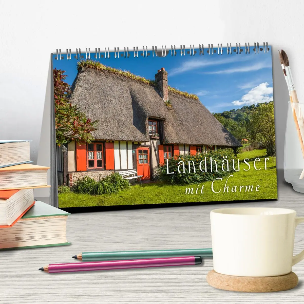 Bild: 9783516024548 | Landhäuser mit Charme (Tischkalender 2026 DIN A5 quer), CALVENDO...