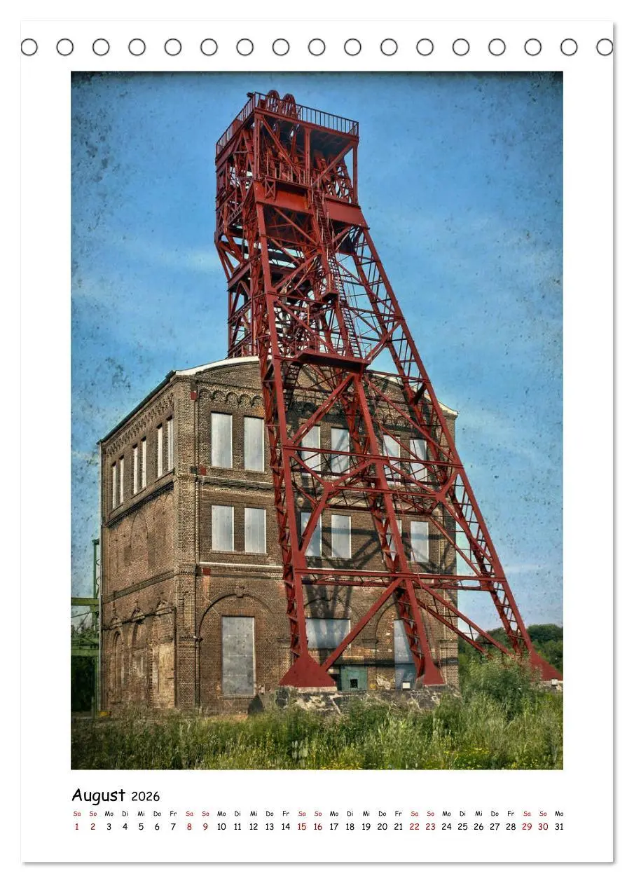 Bild: 9783516404548 | Fördergerüste (Tischkalender 2026 DIN A5 hoch), CALVENDO...