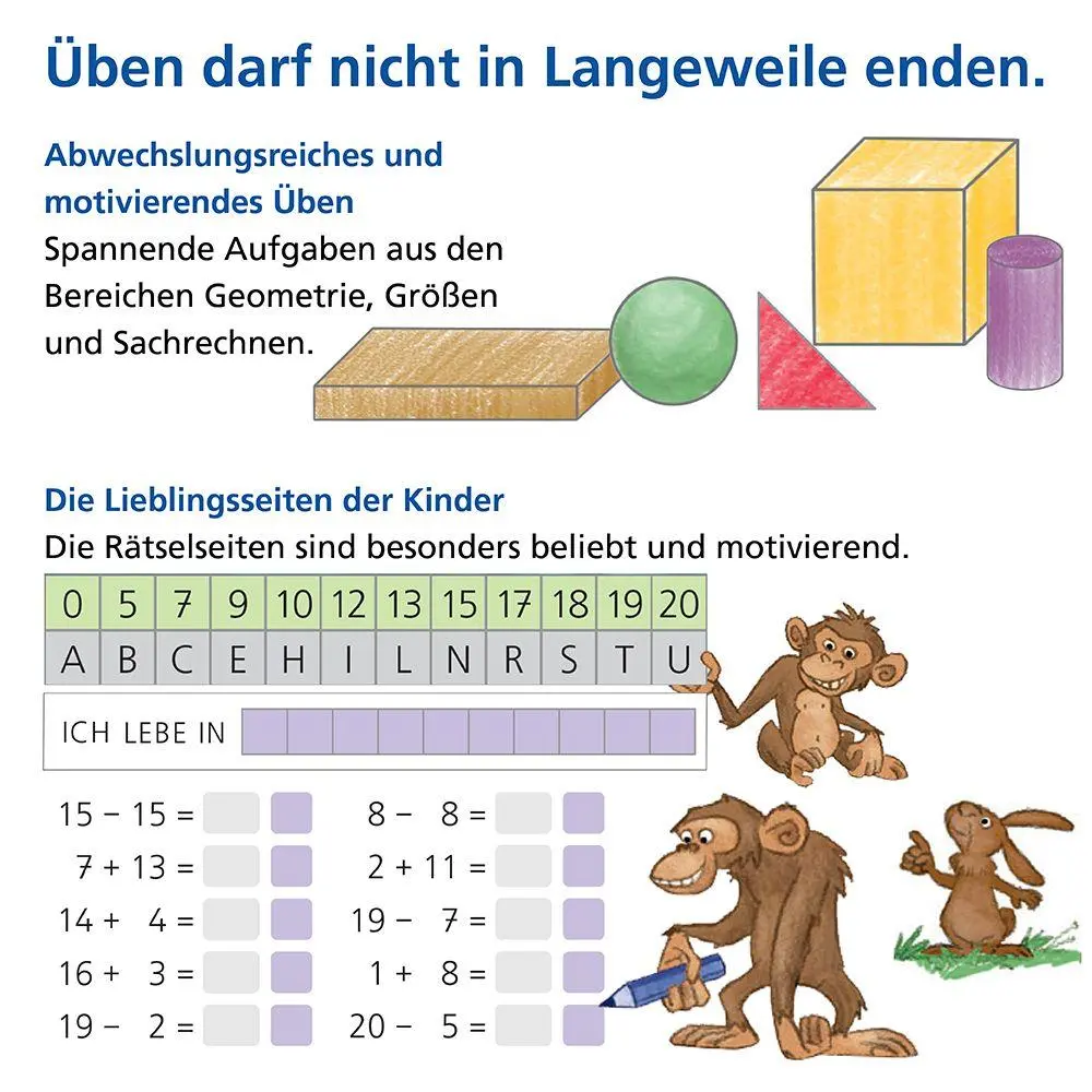 Bild: 9783619154548 | Das Übungsheft Mathematik 1 | Denk- und Rechentraining, Klasse 1