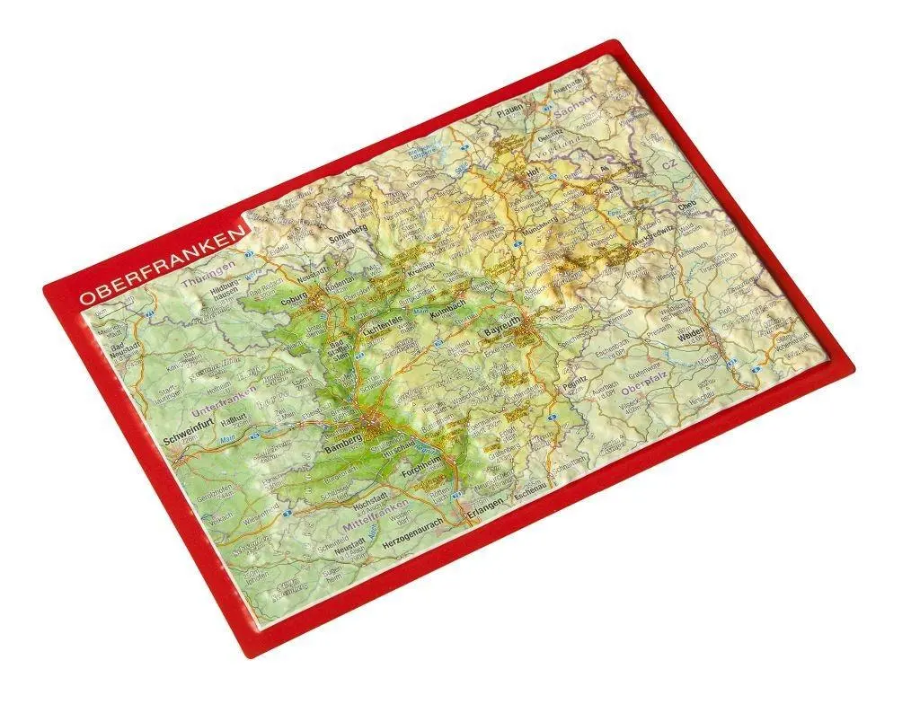 Bild: 4280000664648 | Reliefpostkarte Oberfranken | André Markgraf (u. a.) | (Land-)Karte