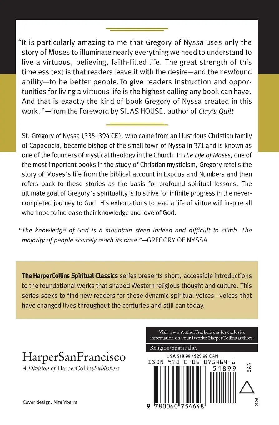 Rückseite: 9780060754648 | Gregory of Nyssa | The Life of Moses | Classics | Taschenbuch | 2020