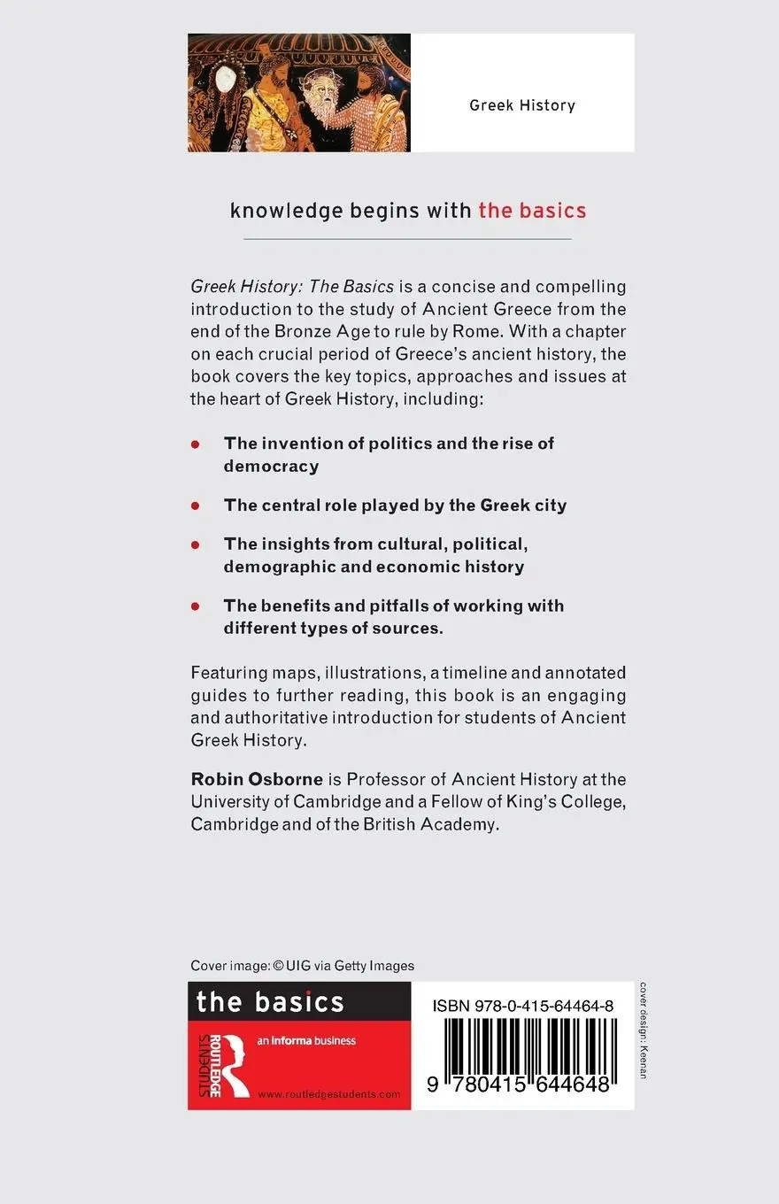Rückseite: 9780415644648 | Greek History | The Basics | Robin Osborne | Taschenbuch | Englisch
