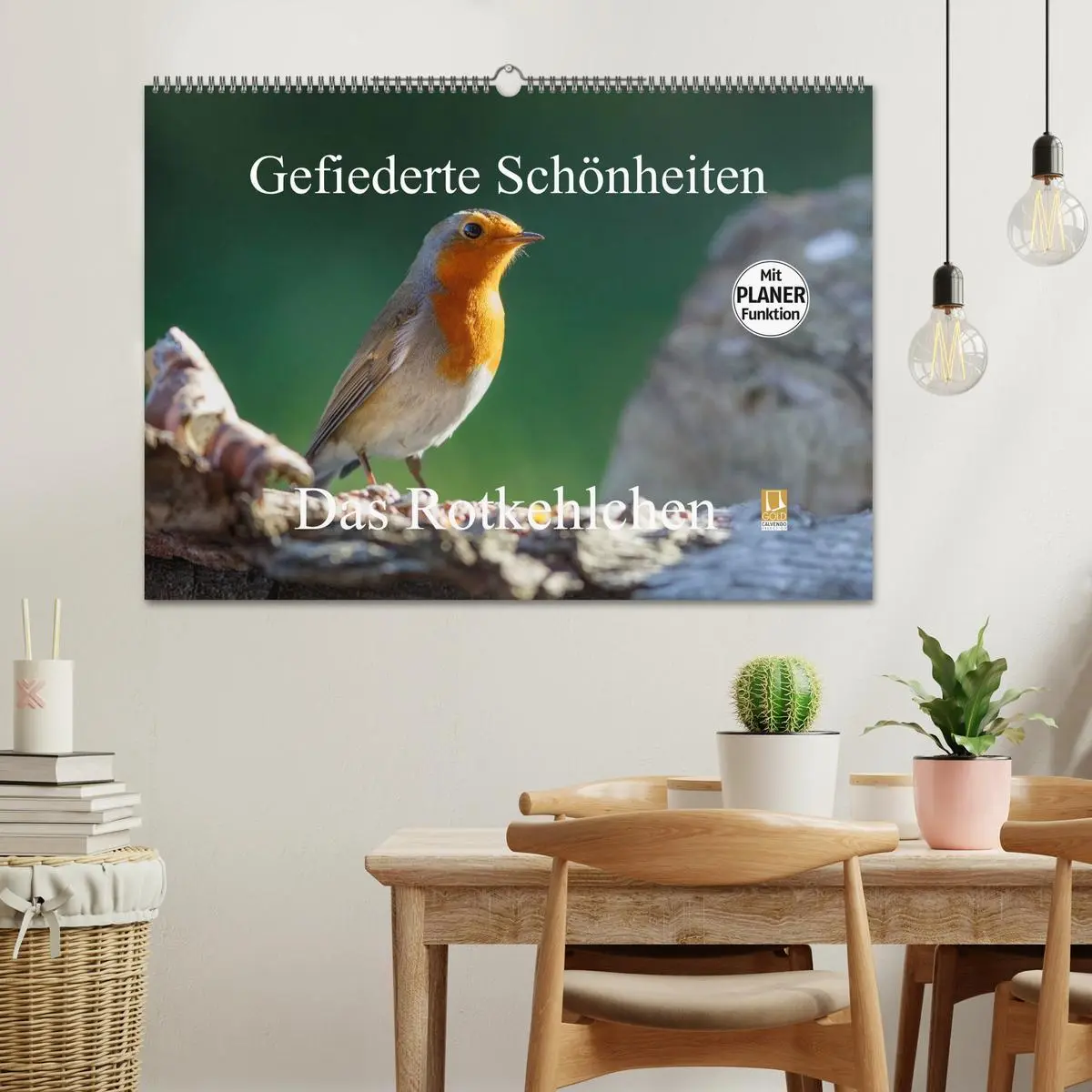 Bild: 9783516014648 | Gefiederte Schönheiten - Das Rotkehlchen / Planer (Wandkalender...