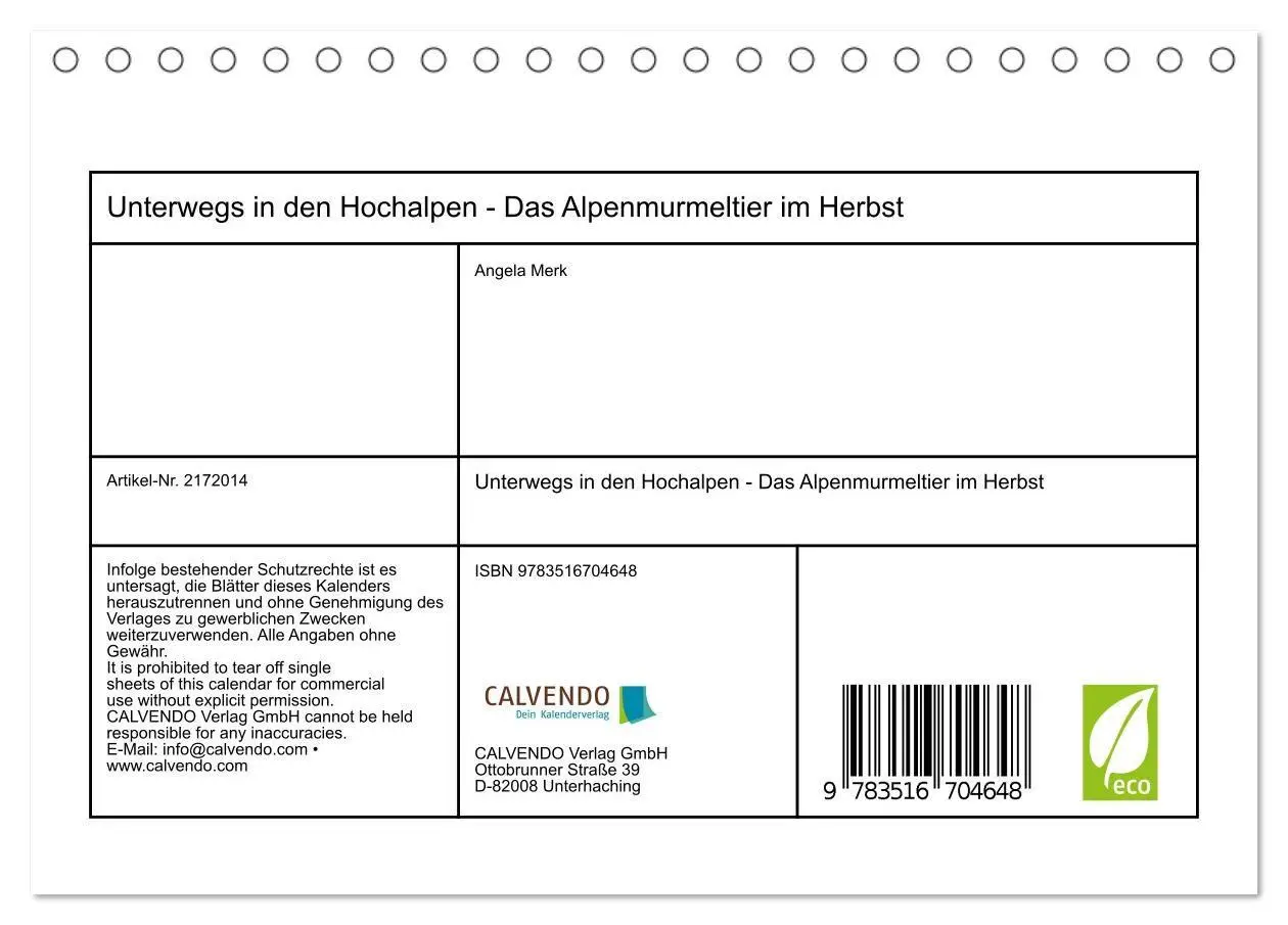 Bild: 9783516704648 | Unterwegs in den Hochalpen - Das Alpenmurmeltier im Herbst...