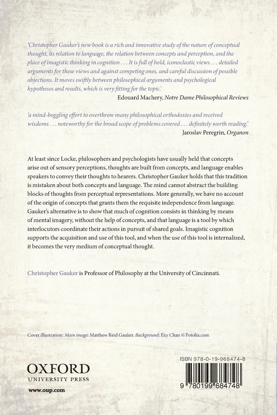Rückseite: 9780199684748 | Words and Images | An Essay on the Origin of Ideas | Gauker | Buch