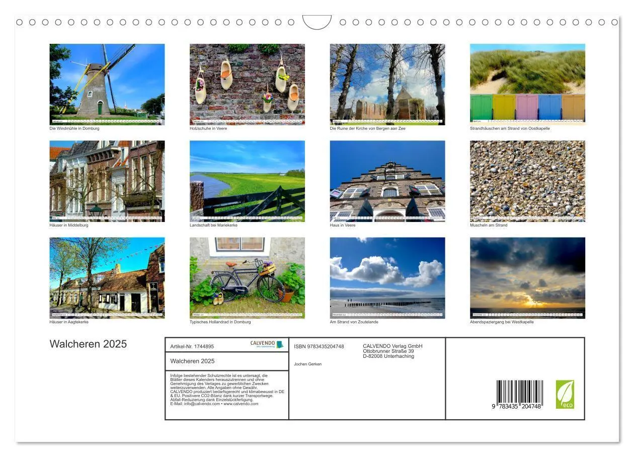 Bild: 9783435204748 | Walcheren 2025 (Wandkalender 2025 DIN A3 quer), CALVENDO...