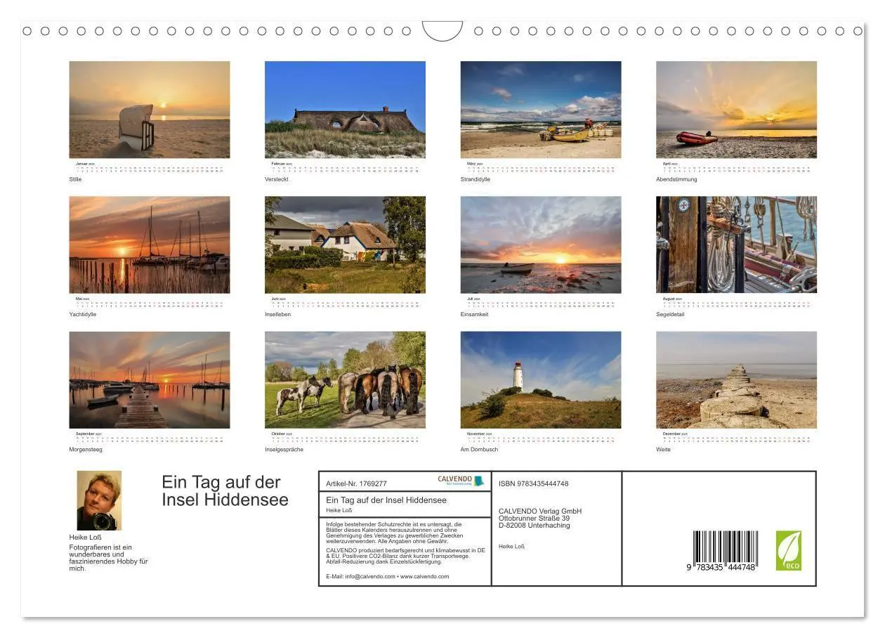 Bild: 9783435444748 | Ein Tag auf der Insel Hiddensee (Wandkalender 2025 DIN A3 quer),...