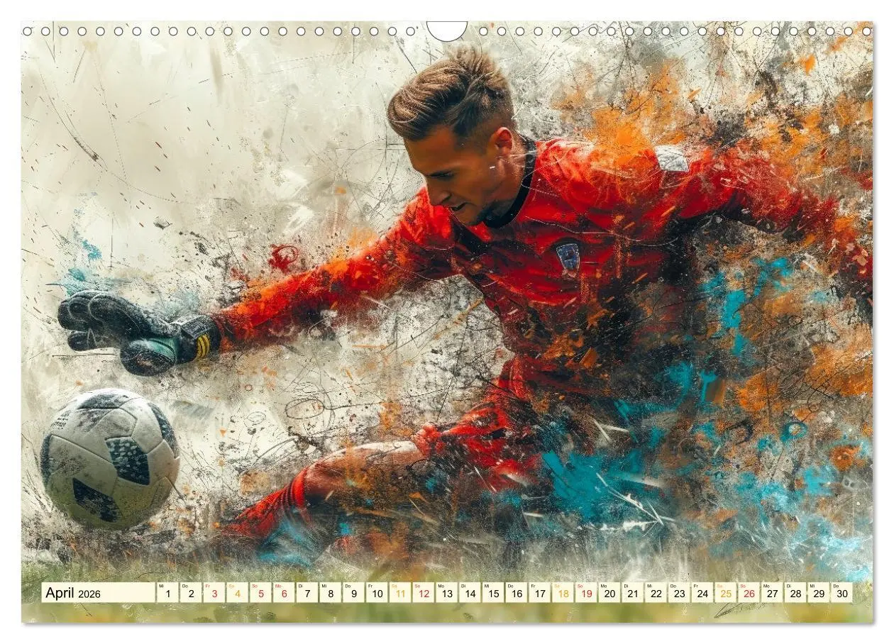 Bild: 9783457464748 | Fußball Torwart (Wandkalender 2026 DIN A3 quer), CALVENDO...