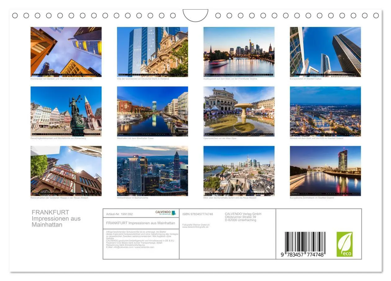 Bild: 9783457774748 | FRANKFURT Impressionen aus Mainhattan (Wandkalender 2026 DIN A4...