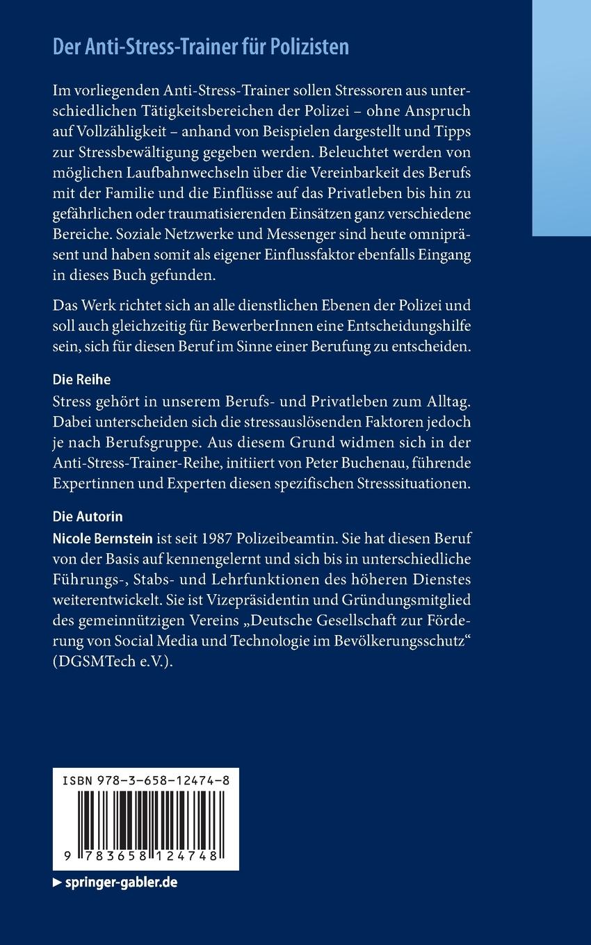 Rückseite: 9783658124748 | Der Anti-Stress-Trainer für Polizisten | Mit Sicherheit entspannter