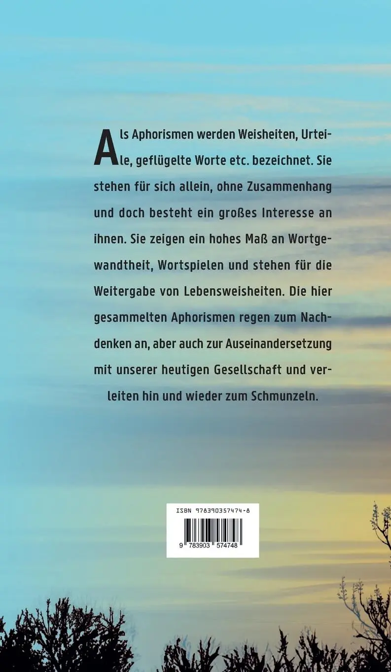 Rückseite: 9783903574748 | Gedanken für unterwegs | Aphorismen | Roland Winter | Buch | Deutsch