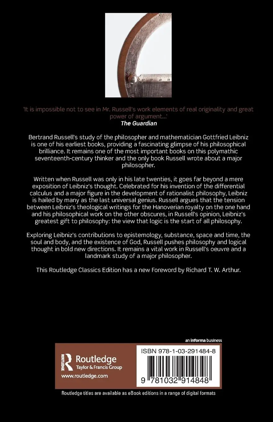 Rückseite: 9781032914848 | The Philosophy of Leibniz | Bertrand Russell | Taschenbuch | Englisch