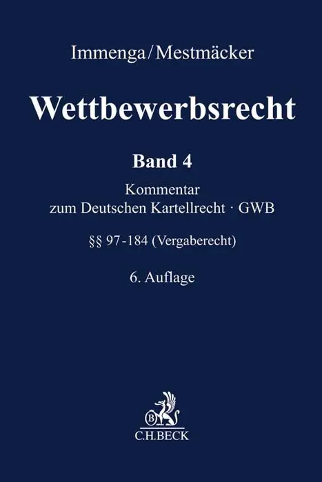 Cover: 9783406724848 | Wettbewerbsrecht Band 4: Vergaberecht. Kommentar zum Europäischen...