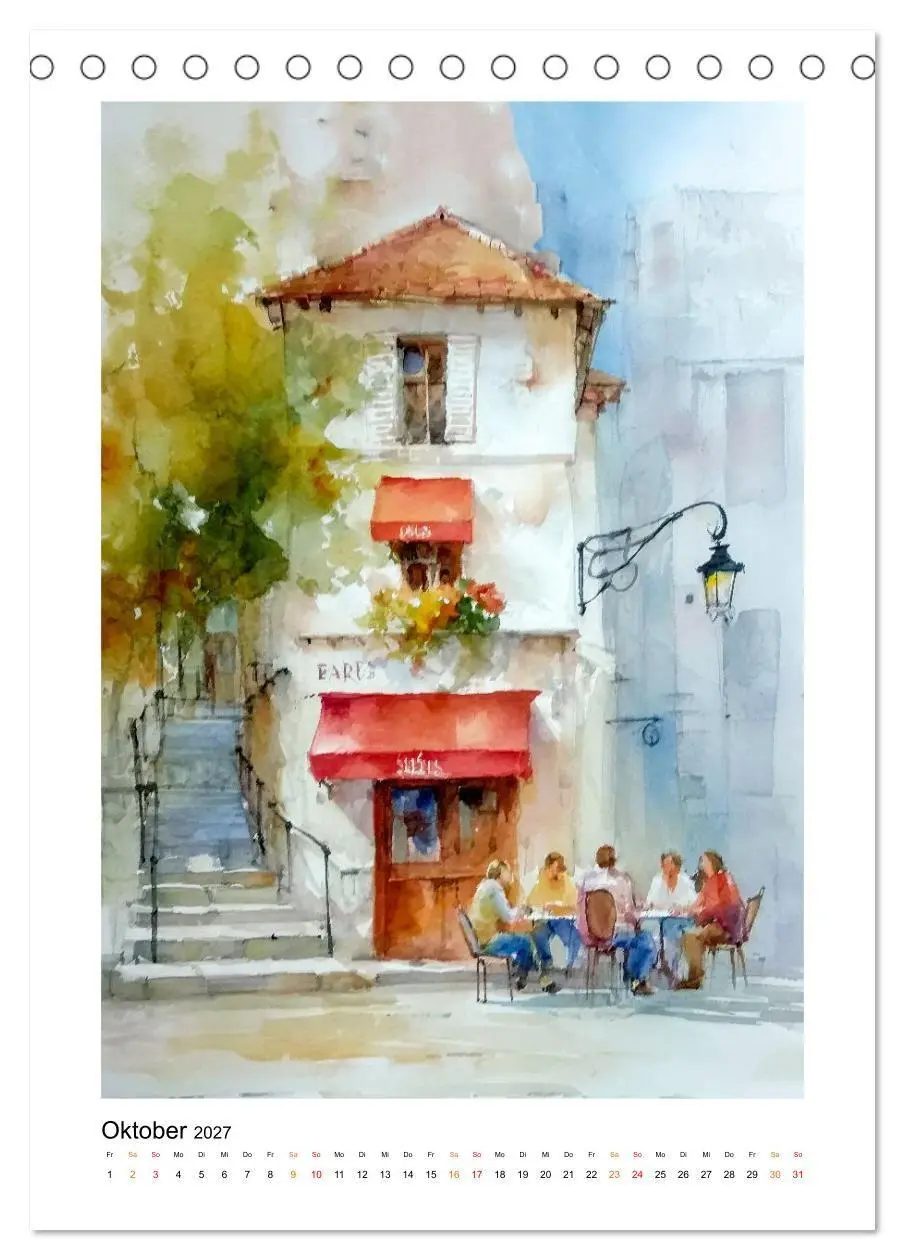 Bild: 9783516784848 | Paris Träume (Tischkalender 2027 DIN A5 hoch), CALVENDO Monatskalender