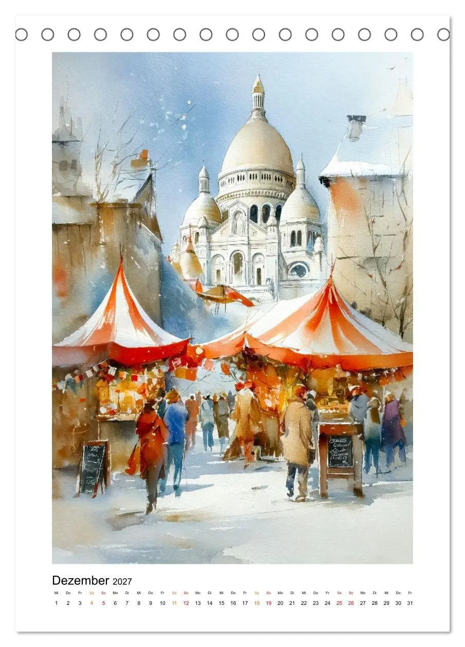 Bild: 9783516784848 | Paris Träume (Tischkalender 2027 DIN A5 hoch), CALVENDO Monatskalender