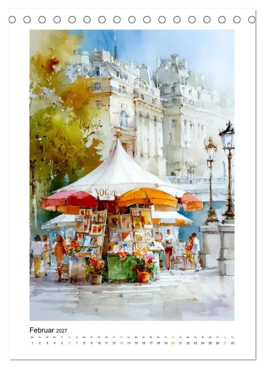 Bild: 9783516784848 | Paris Träume (Tischkalender 2027 DIN A5 hoch), CALVENDO Monatskalender