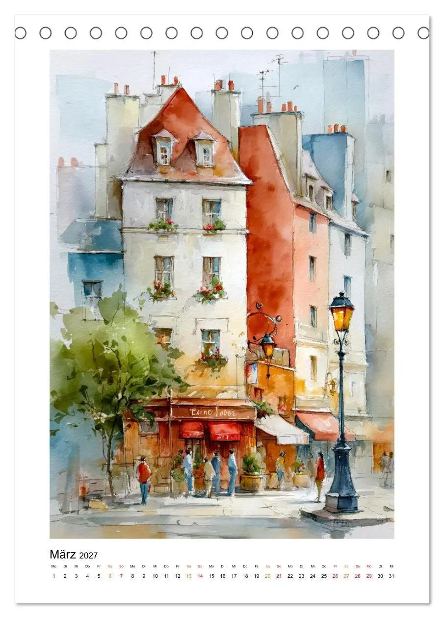 Bild: 9783516784848 | Paris Träume (Tischkalender 2027 DIN A5 hoch), CALVENDO Monatskalender